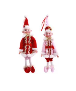 Pink Poseable Elf Doll Assorted 35cm