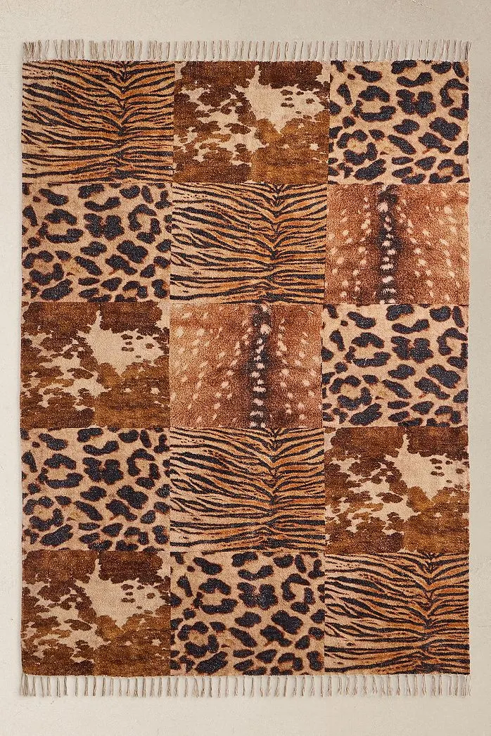 Tappeto Eliza Patchwork Animalier 5x7ft / 150x210cm
