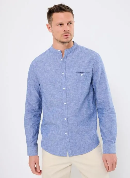 Hemden COL-MAO-LIN heren blauw