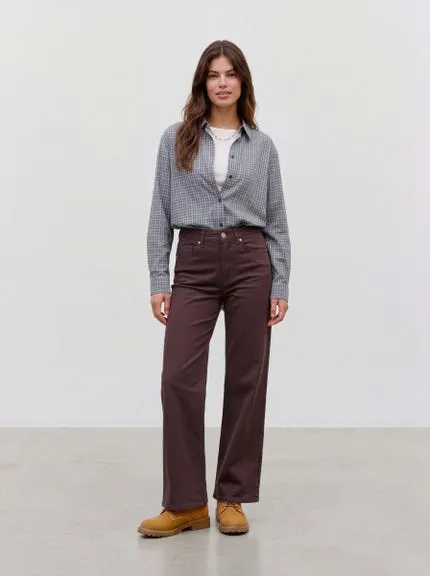 VMSANDIE-STRETCH Middels høyt snitt Wide Leg Fit Jeans