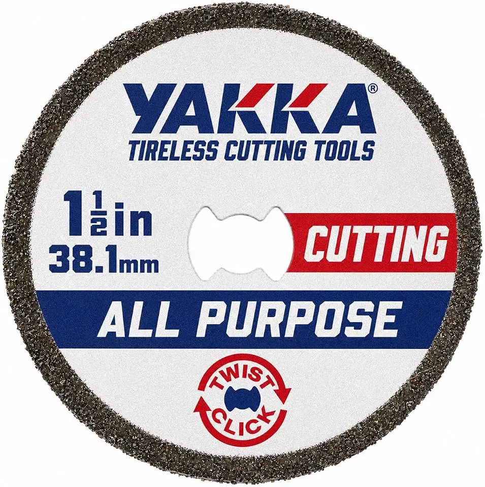 Yakka Twist Click 1-1/2" (38.1mm) Rotary Tool High Performance All Purpose Diamond Cutting Wheel Compatible with Dremel EZ-Lock
