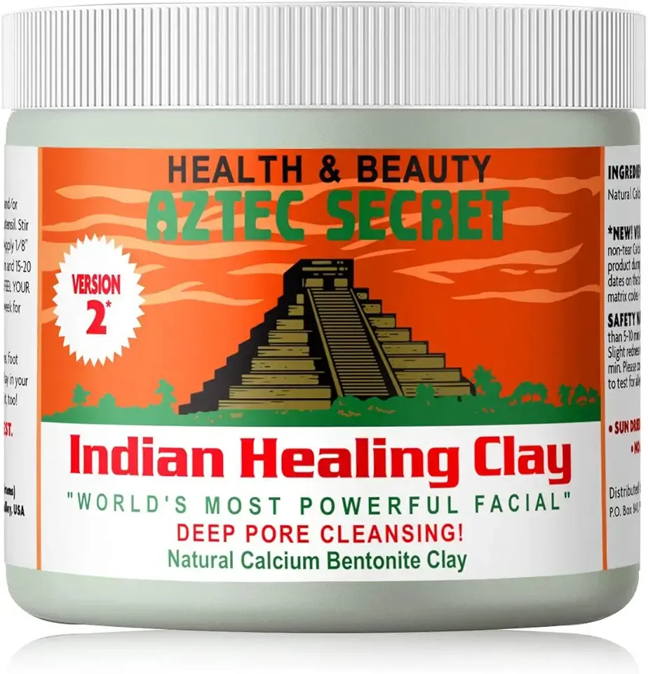Aztec Secret– Indian Healing Clay 16 Oz – Deep Pore Cleansing Facial & Body Mask – The Original 100% Natural Calcium Bentonite Clay – New Version 2
