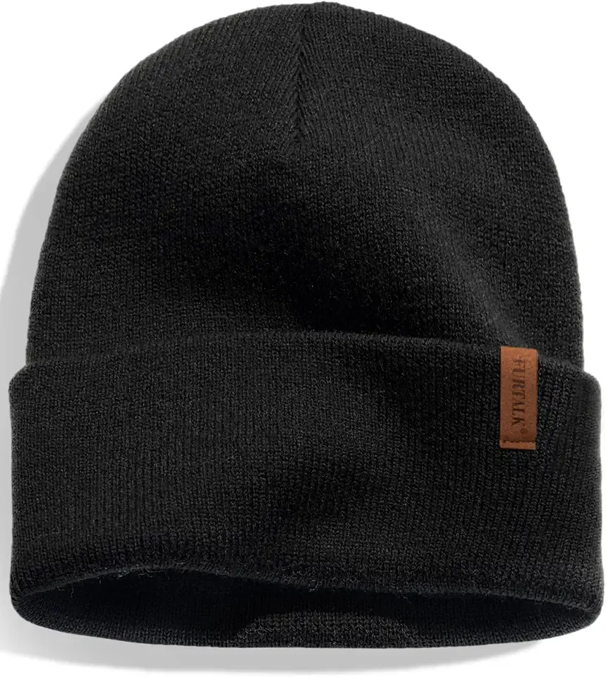 Unisex Cuffed Beanie Thick Double Knit Winter Skull Cap