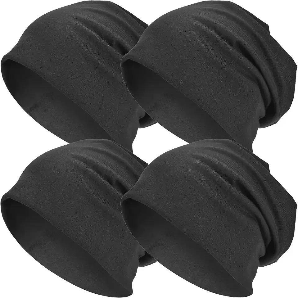 Slouchy Beanie for Men Women, Cotton Multipurpose Daily Headwear