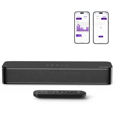 ULTIMEA 2.1 Kanal Soundbar für TV mit verstellbarem Bass, APP-Steuerung, All-in-One Soundbar, TV-Lautsprecher Bluetooth 5.4, Poseidon M20
