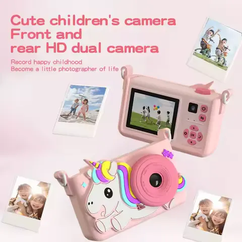 Kids Camera, Unicorn Series, 1080P HD Toddler Digital Video Dual Camera for 3-12 Year Old Christmas Birthday Gifts