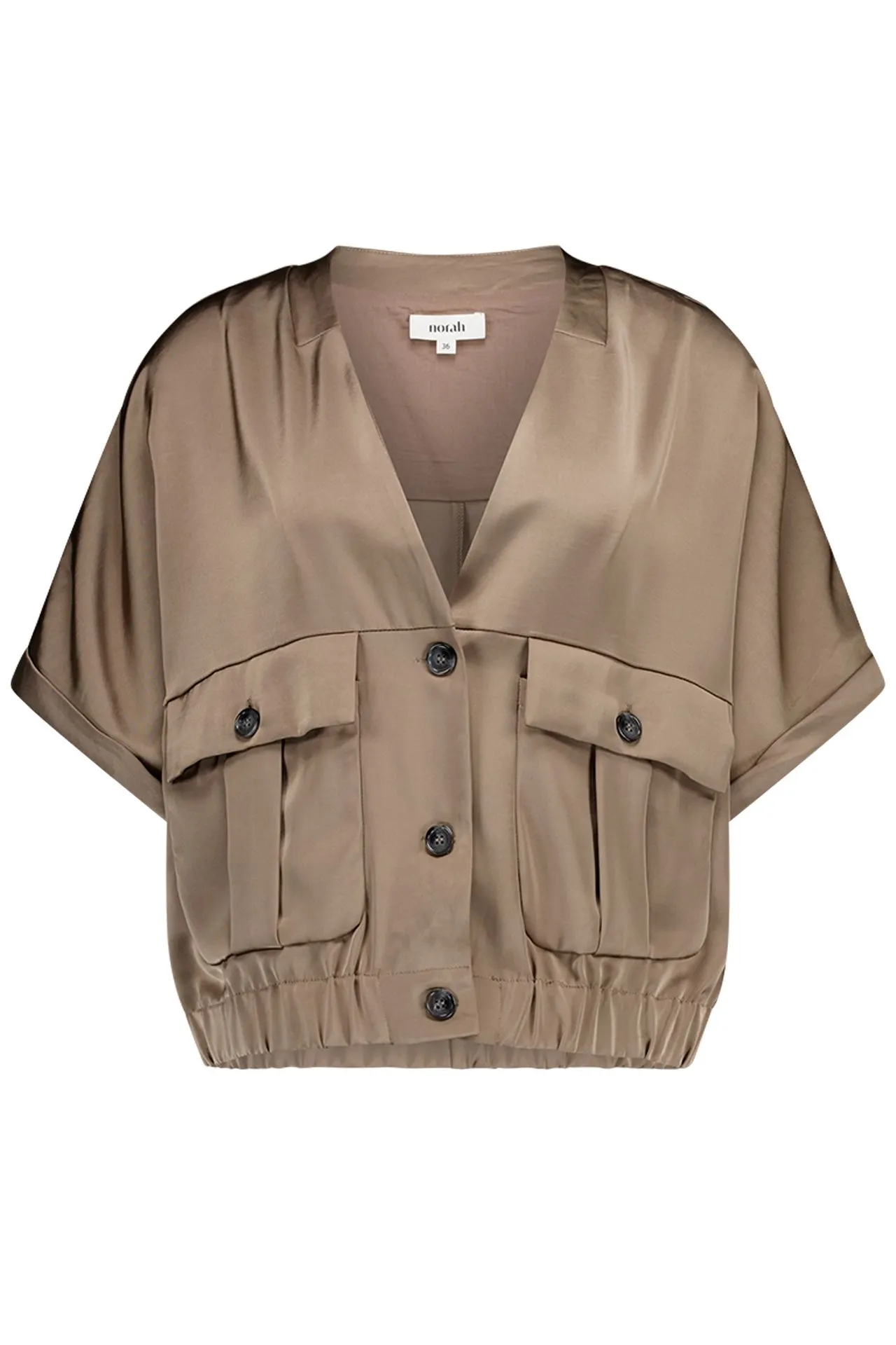 Taupe satijnen jasje