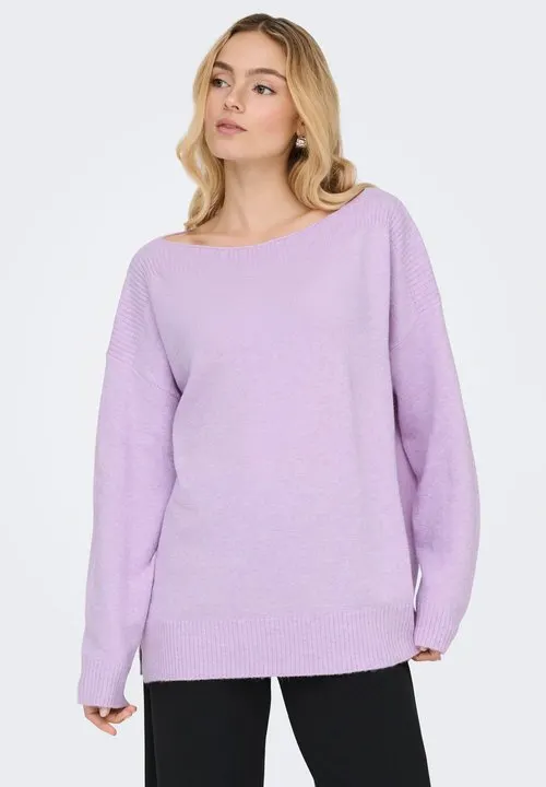 Knitted ONLWINNIE Knitted - Strikkegenser - orchid bloom detail:melange