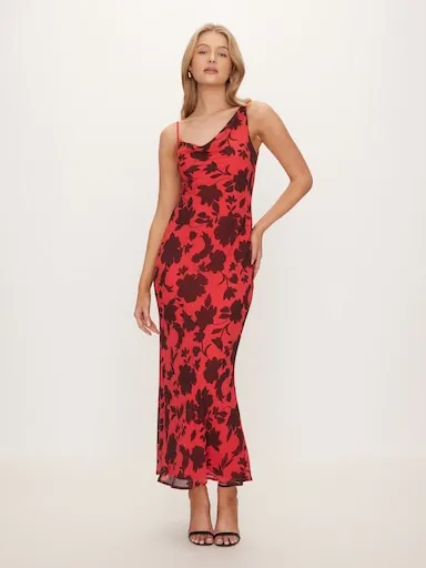 Niah Asymmetric Neck Dress