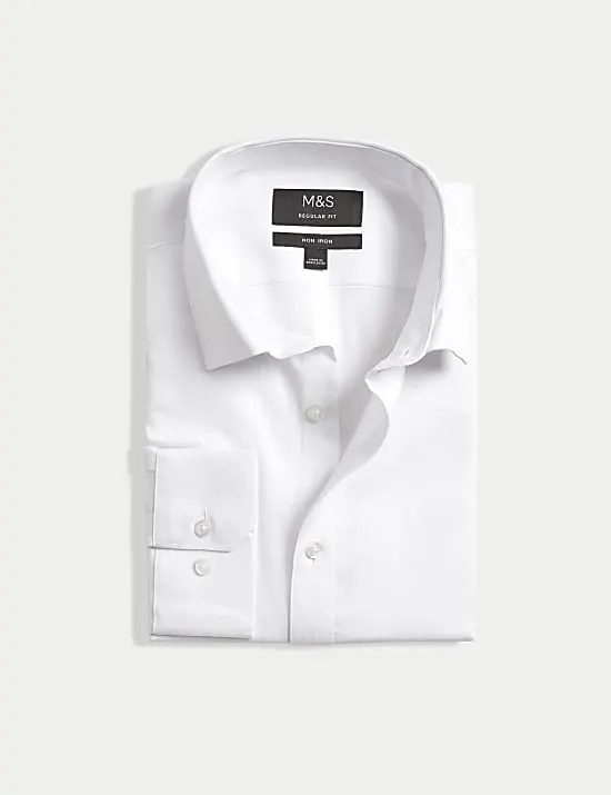 Regular Fit Non Iron Sateen Stripe Shirt