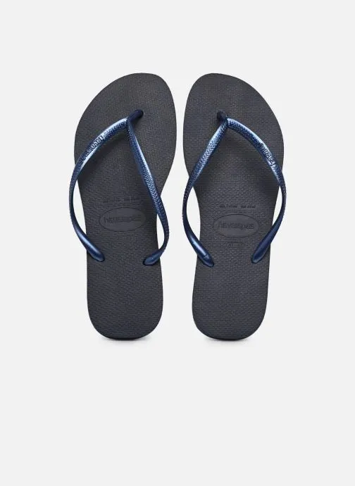 Slippers Slim Metallic F dames blauw