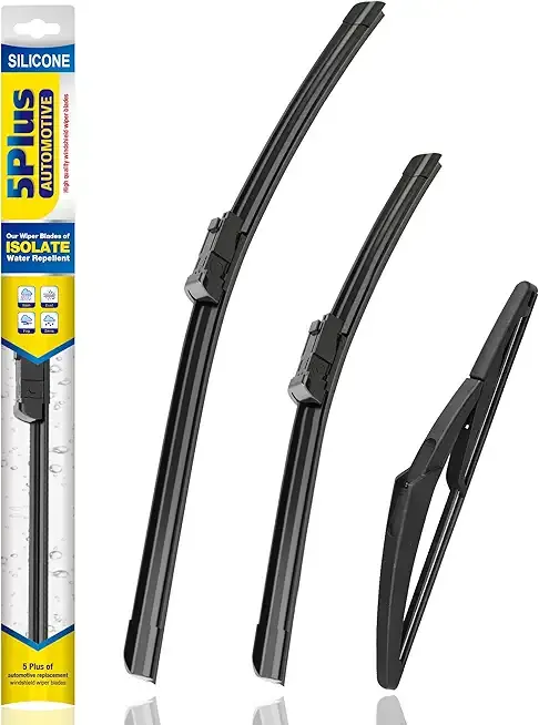 5 PLUS® Silicone Windshield Wipers Replacement for 2022-2024 Nissan Pathfinder Wiper Blades(Set of 3),Automotive Replacement Windshield Wiper Blades For My Car-26"/19"/10"