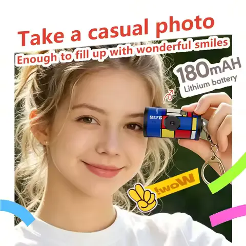 OnePlus HD Mini Thumb Camera Retro Portable CCD Small Pocket Digital Camera Very Small Camcorder Video Recorder for Students