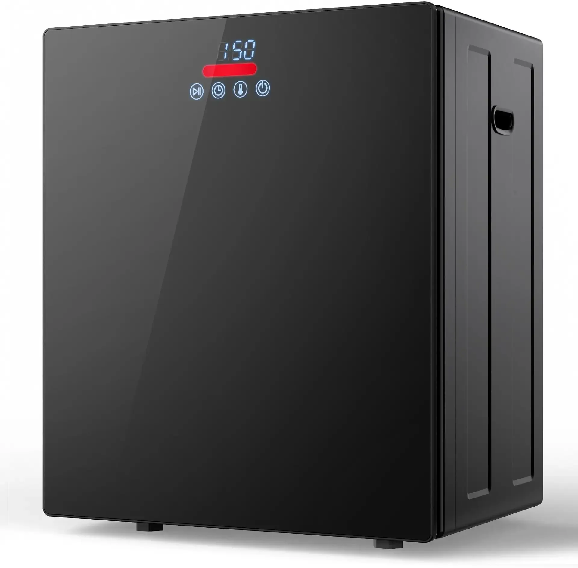 EUHOMY 1.5 Cu.ft Portable Dryer with 4 Drying Programs, 5.5lbs Clothes Capacity, Mirror Finish & LCD Panel, 850W Portable Clothes Dryer for Apartment, Dorm & RV, Black