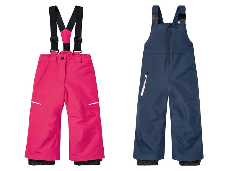Pantalón de nieve con tirantes rosa infantil