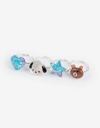Anello - Confezione da 4 pezzi - Argento