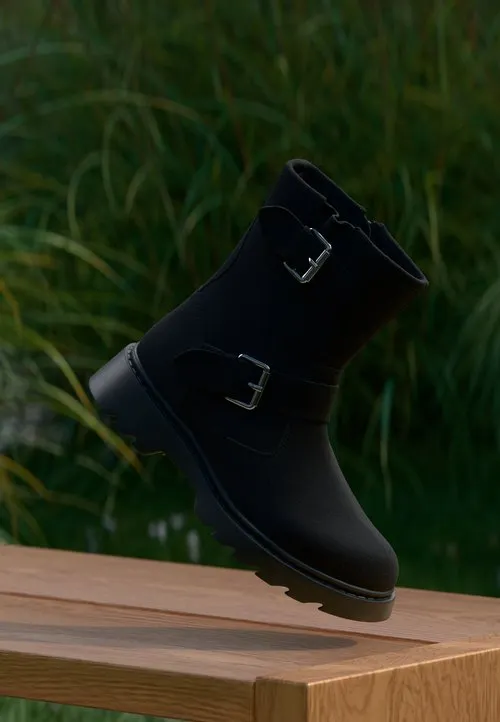 LEATHER - Cowboystøvletter - black