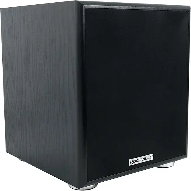 Rockville Rock Shaker 6.5 Black 200W Peak/100W RMS Powered Home Theater Subwoofer, Class-D, Adjustable Crossover, 20Hz-200Hz, Compact Design, for Movies and Music