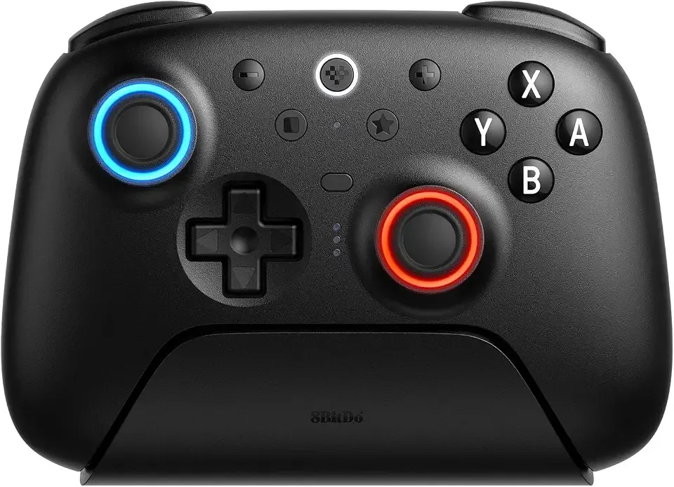 8BitDo Ultimate 2 Bluetooth Controller for Switch/Switch 2 & Windows PC, Switch Pro Controller with TMR Joysticks, Switchable Hall Effect/Tactile Triggers, Vibration and Motion Control - Black