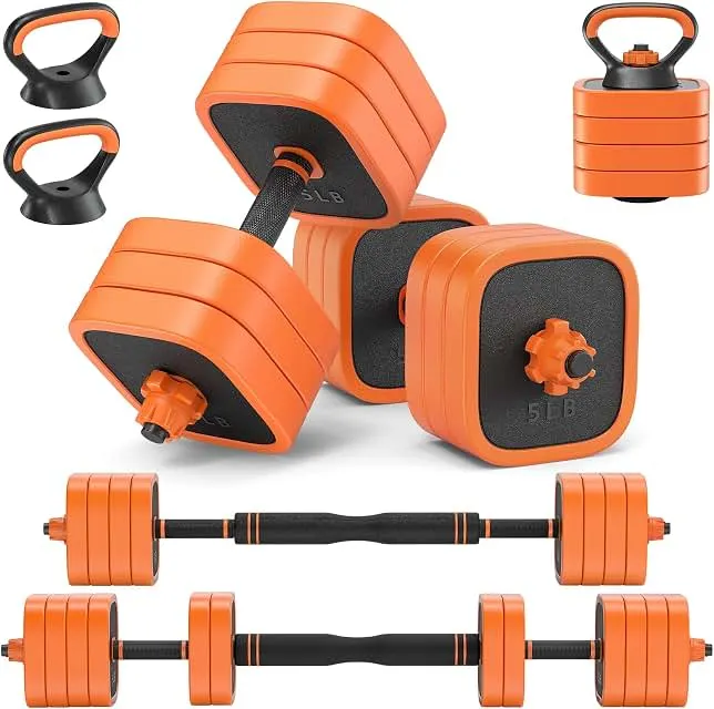 Rendpas Adjustable Dumbbell Set – Free Weights for Home Gym Workouts | 45/65/85lbs, 4-in-1 Fitness Equipment with Connector, Used as…