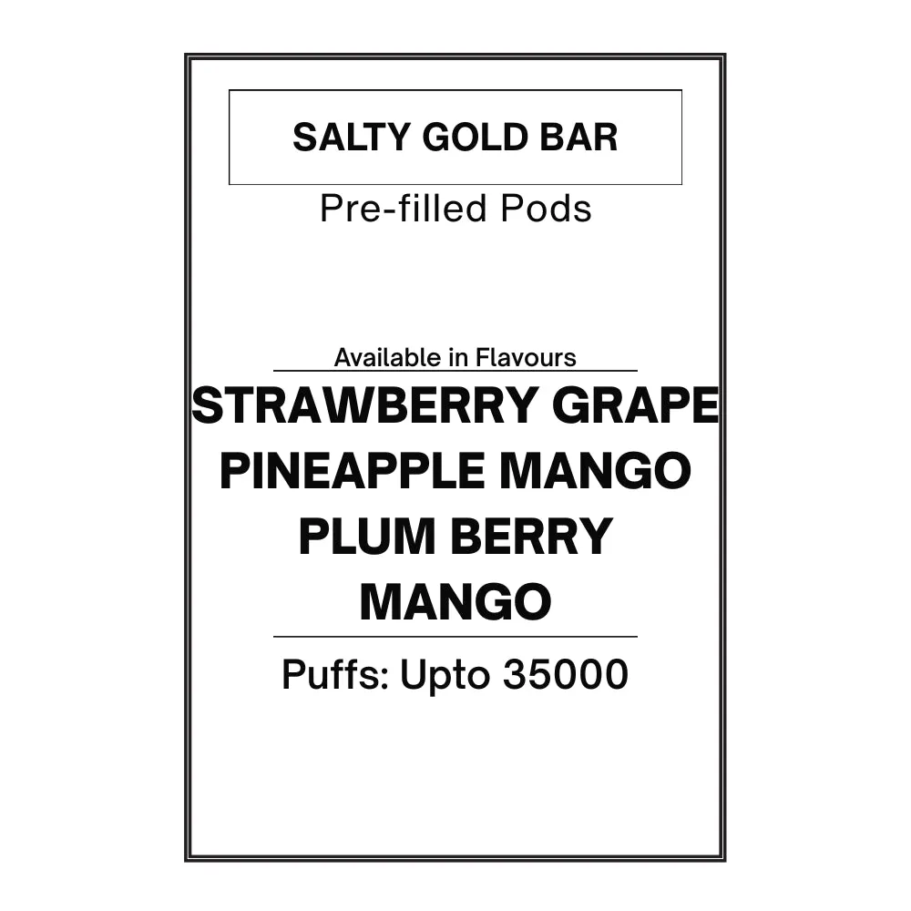 Salty GOLD Bar Pre-filled Pods 6mg/mL
