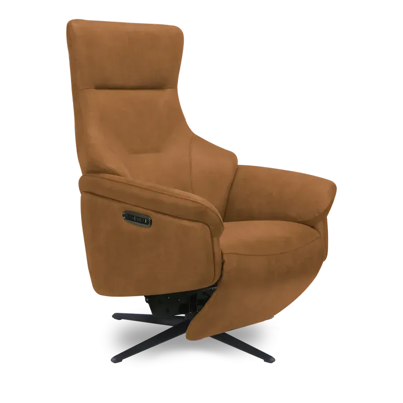 Relaxfauteuil Siesta - elektrisch + accu - microleder Oxx Camel