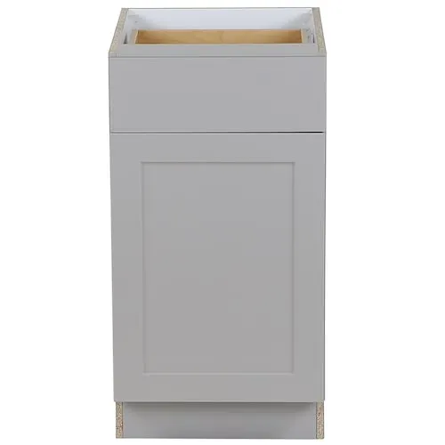 Edson 18 in. W x 35 H x 25 D Assembled Kitchen Door Drawer Base Cabinet, Grey (B18)