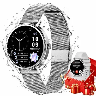 2026 Blackview X30 Damen Smartwatch, mit 100+ Sportmodi, Anrufe, Pulsuhr, SpO2,Smartwatch für Damen mit Schlafmonitor, Zyklus, 10m Wasserdicht