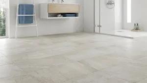 Suelo/Azulejo porcelánico Orión efecto piedra blanco 40.8x66.2 cm