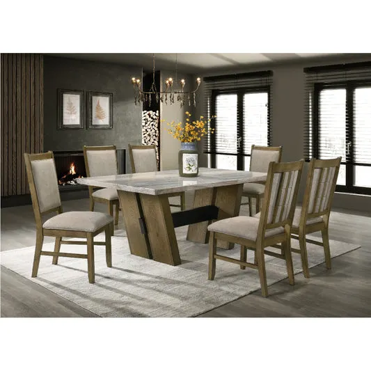 Mystique (7-Piece) Dining Table Set by Best Home - Brown