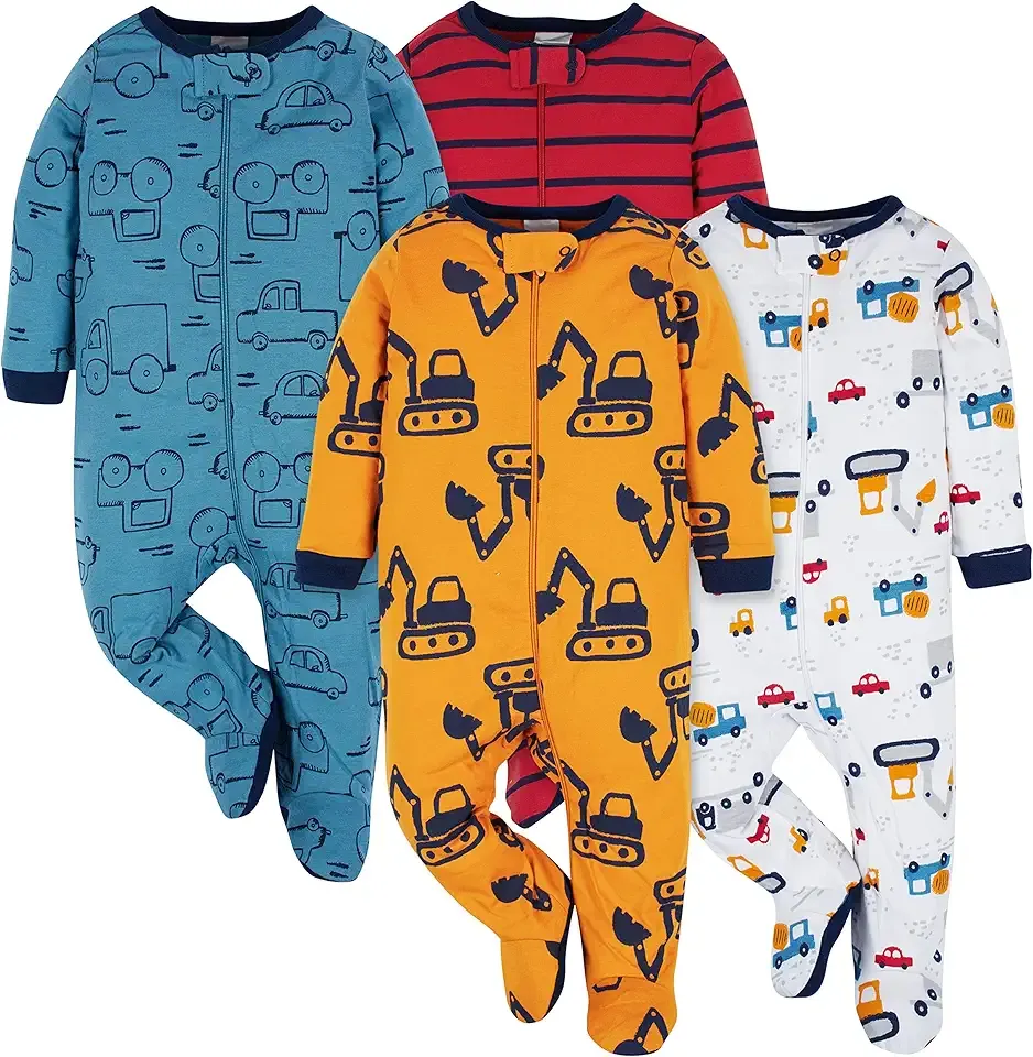 baby-boys 4-pack Sleep 'N Play Footies