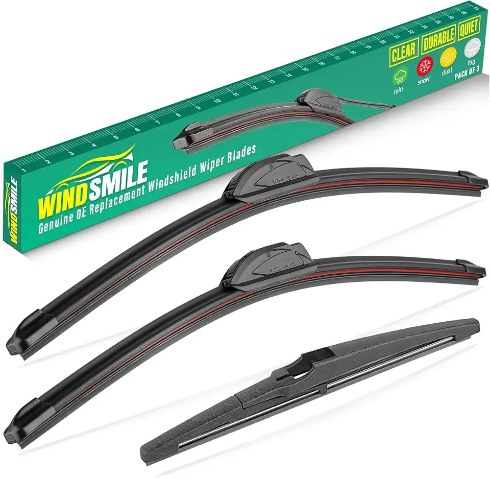WINDSMILE Windshield Wiper Blades Replacement for Chevy Equinox GMC Terrain | Fits 2022-2025 Chevrolet Equinox & 2022-2025 GMC Terrain, 24"+18" Front & 12" Rear 3-Piece Set, Streak-Free, OEM Quality
