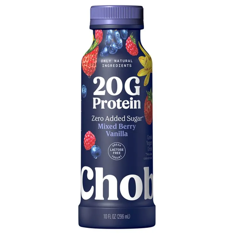 Chobani Zero Added Sugar Mixed Berry Vanilla Greek Yogurt Drink
