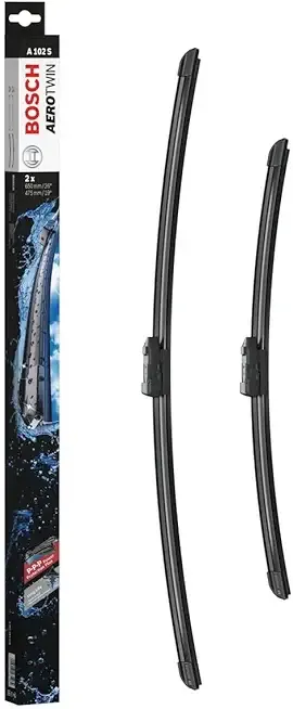 Bosch Wiper Blade Aerotwin A102S, Length: 650mm/475mm – Set of Front Wiper Blades - Only for Left-Hand Drive (EU)