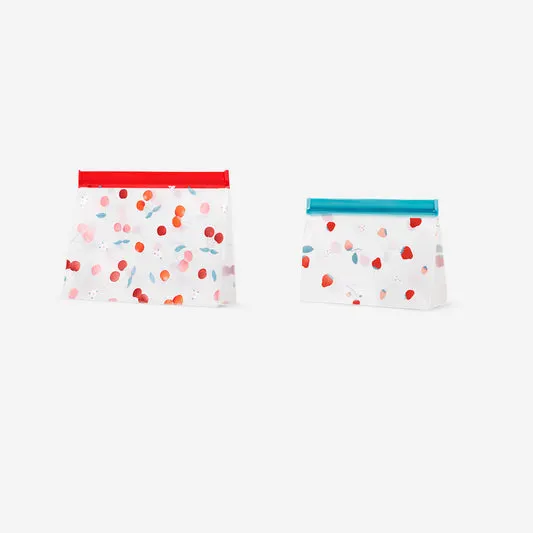 Grip seal bags with berry print -...