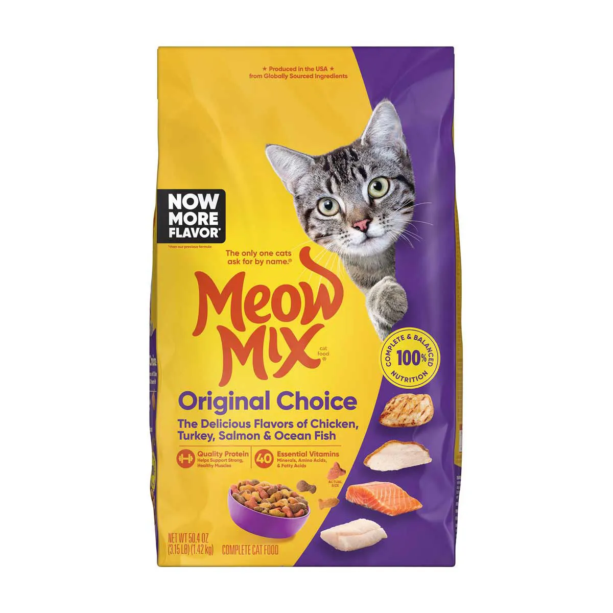 Meow Mix Original Choice Dry Cat Food, 3.15 lb