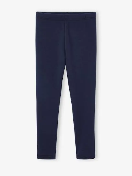 Legging fille doublé polaire - marine
