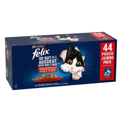 Sachets Felix 2 x 44 x 80 / 85 g : 50 % de remise sur le 2ème paquet !