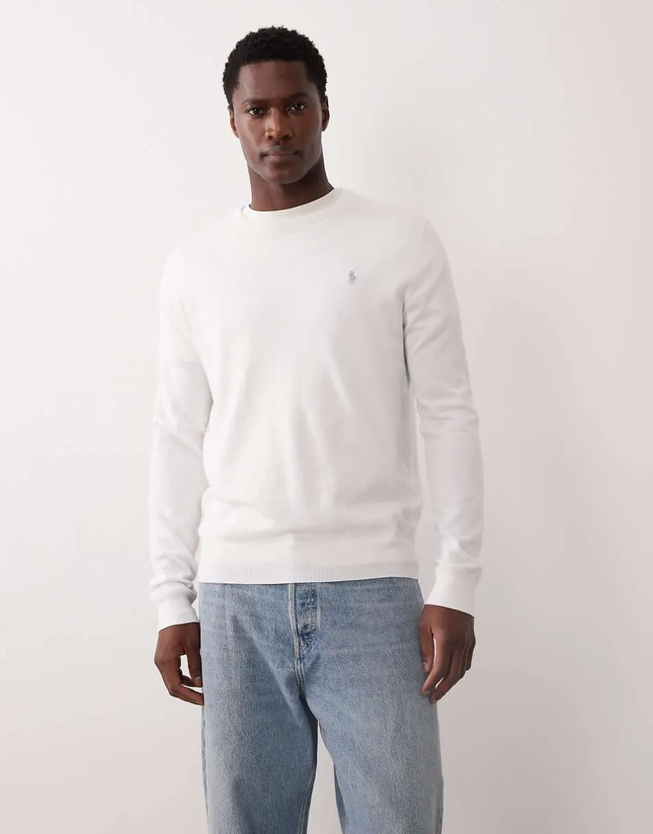 Polo Ralph Lauren logo icon jumper in white