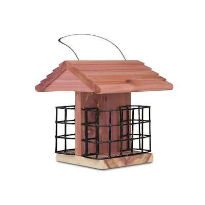 CEDAR DOUBLE SUET FEEDER Wood Hanging Suet Suet feeder - 2-lb 2-cake Capacity
