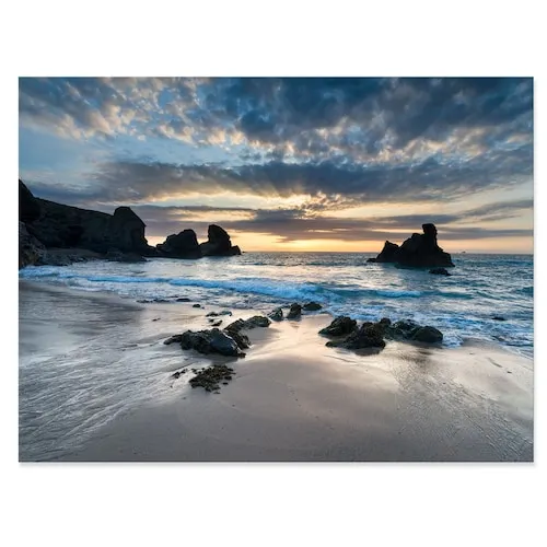 Beautiful Porthcothan Bay - Seashore Canvas Art Print - 40x30