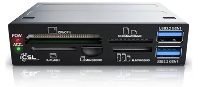 CSL 3,5" Multi-Frontpanel Cardreader mit USB 3.0 für SD/SDXC/microSD/microSDHC/M2/CF/MMC/MS/XD
