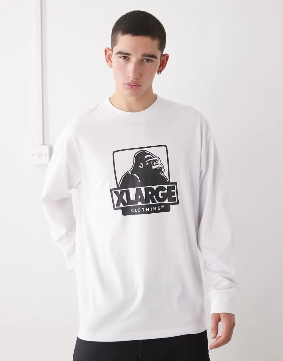 XLarge OG long sleeve graphic logo t-shirt in white