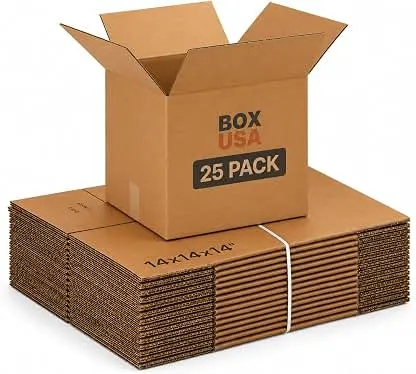BOX USA Cube Shipping Boxes, 14x14x14" 25-Pk for Shipping & Packing | Cube Shipping Boxes 14"L x 14"W x 14"H for Shipping & Packing, 25-Pack, Made in USA BOX USA Cube Shipping Boxes, 14x14x14" 25-Pk for…