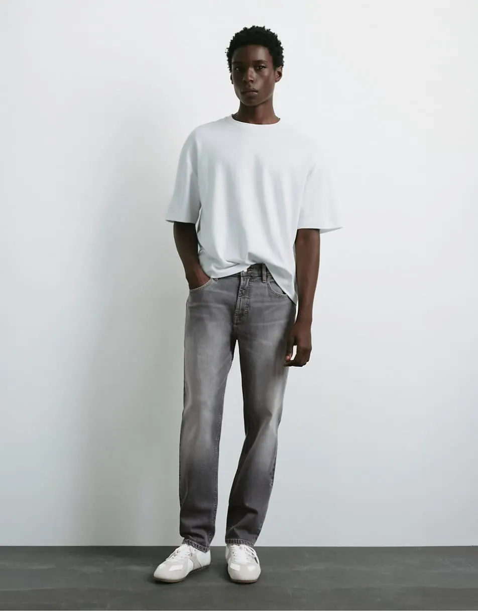 Pull&Bear Slim fit jeans in dark grey