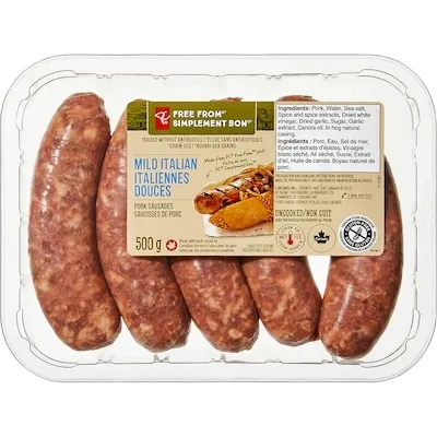 Free From Mild Italian Pork Sausages