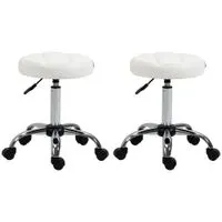Rollhocker Höhenverstellbarer Arbeitshocker Drehbar Salon Hocker für Büro