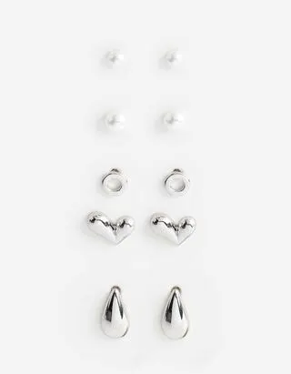 Orecchini - Confezione da 5 pezzi - argento