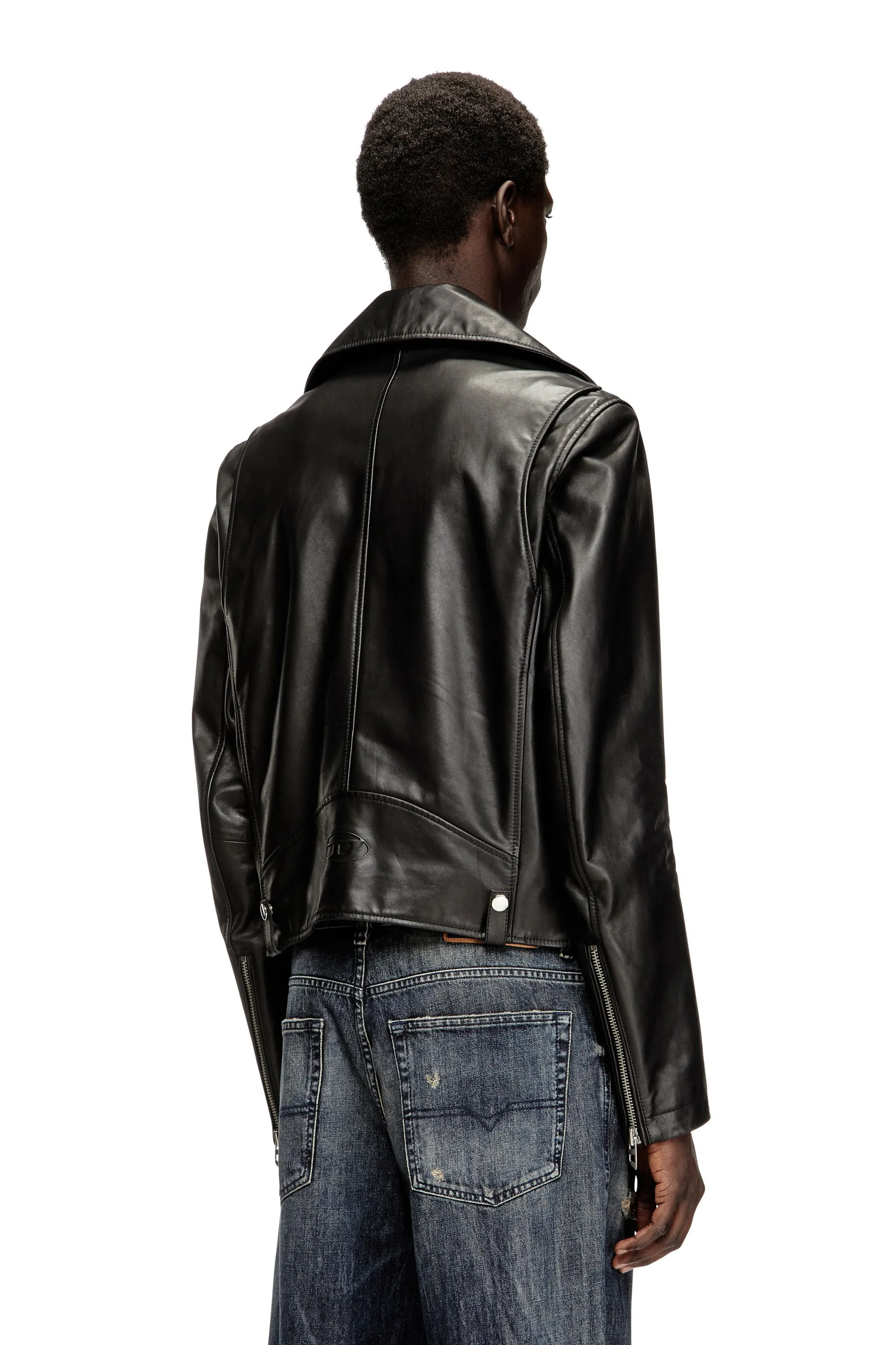 Biker jacket in waxed leather