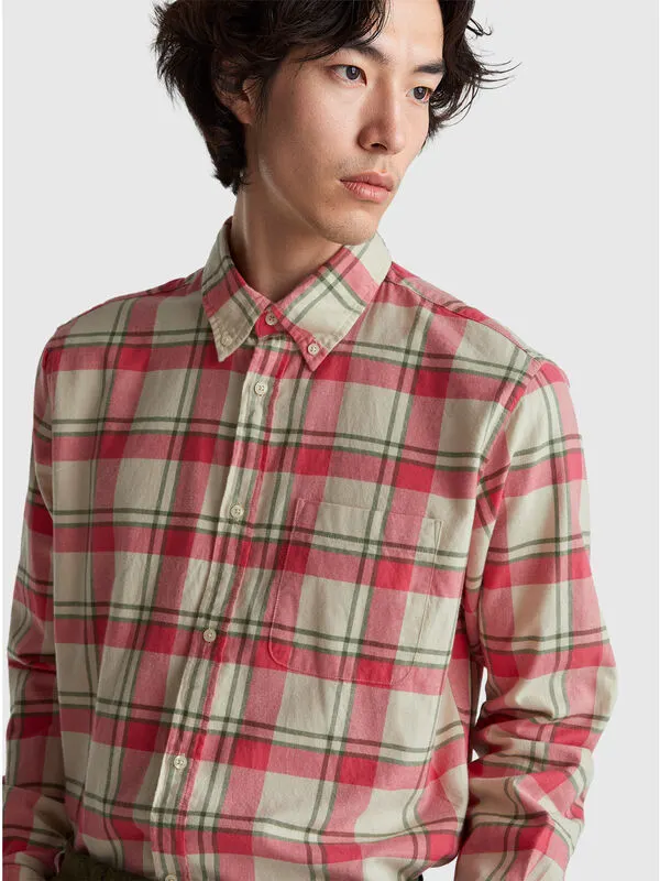 Flannel button-down shirt